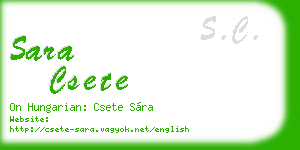 sara csete business card