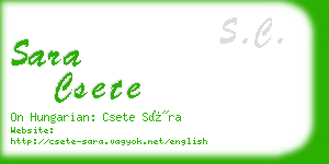 sara csete business card